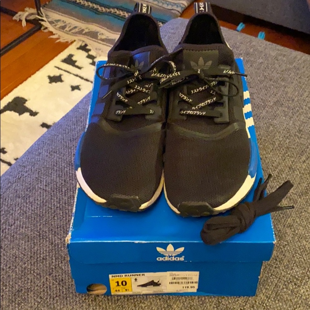 Men’s Adidas NMD “Tokyo” blk/white/blue sz 10
